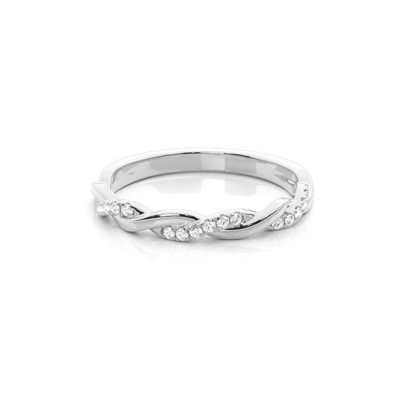 Runder Diamantring mit halber Ewigkeit